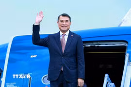 Thủ tướng Lê Minh Hưng rời Thủ đô Hà Nội sang thăm chính thức Cộng hòa Dân chủ Nhân dân Lào và Vương quốc Campuchia. (Ảnh: Dương Giang/TTXVN)