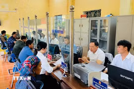 Mức độ hài lòng của người dân và doanh nghiệp tại xã Púng Luông (Lào Cai) ngày càng được nâng lên đạt 99,6%. (Ảnh: Tuấn Anh/ TTXVN)