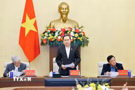 Chủ tịch Quốc hội Trần Thanh Mẫn phát biểu. (Ảnh: Doãn Tấn/TTXVN)