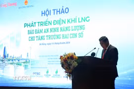 Phó Chủ tịch Ủy ban Nhân dân thành phố Đà Nẵng Phan Thái Bình phát biểu. (Ảnh: Trần Tĩnh/TTXVN)