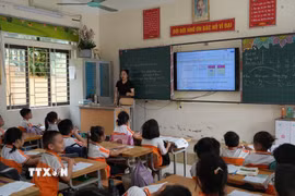 Sau sắp xếp, toàn tỉnh Nghệ An còn 295 trường tiểu học. (Ảnh:Bích Huệ/TTXVN)
