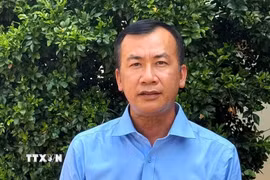 Ông Võ Thành Ngon, Trưởng Ban xây dựng Đảng ủy xã Mỹ Lệ, tỉnh Tây Ninh chia sẻ xây dựng, chỉnh đốn Đảng phải gắn liền với nâng cao chất lượng đội ngũ cán bộ và hiệu quả thực tiễn. (Ảnh: Thanh Bình/TTXVN)