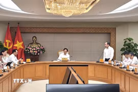 Phó Thủ tướng Hồ Quốc Dũng chủ trì họp với các bộ ngành về công nghệ chiến lược. (Ảnh: Xuân Tùng/TTXVN)