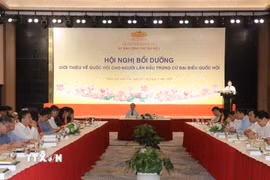 Quang cảnh hội nghị bồi dưỡng, giới thiệu về Quốc hội cho người lần đầu trúng cử đại biểu Quốc hội. (Ảnh: Ngọc Thiện/TTXVN)