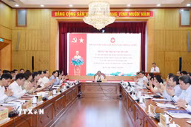 Quang cảnh buổi làm việc. (Ảnh: Phương Hoa/TTXVN)