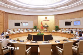 Phiên họp Chính phủ chuyên đề về xây dựng pháp luật tháng 7 năm 2025. (Ảnh: Dương Giang/TTXVN)