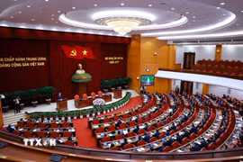 Phiên bế mạc Hội nghị lần thứ ba Ban Chấp hành Trung ương Đảng khóa XIV. (Ảnh: Dương Giang/TTXVN)