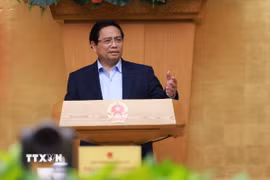 Thủ tướng Phạm Minh Chính chủ trì Phiên họp Chính phủ thường kỳ tháng 8 năm 2025. (Ảnh: Dương Giang/TTXVN)