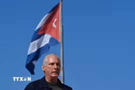 Chủ tịch Cuba Miguel Díaz-Canel. (Ảnh: Việt Hùng/TTXVN)