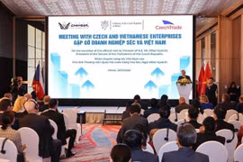 Quang cảnh buổi gặp gỡ doanh nghiệp Séc-Việt Nam. (Ảnh: Minh Đức/TTXVN)