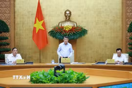 Thủ tướng Lê Minh Hưng chủ trì Phiên họp Chính phủ chuyên đề về xây dựng pháp luật tháng 7 năm 2026. (Ảnh: Dương Giang/TTXVN)