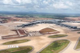 Quang cảnh sân bay Long Thành đầu tháng 7/2026. (Ảnh: Công Phong/TTXVN)