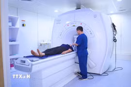 Bệnh viện Quốc tế Vĩnh Phúc, phường Vĩnh Phúc, tỉnh Phú Thọ đầu tư nhiều trang thiết bị hiện đại phục vụ nhu cầu khám chữa bệnh của người dân. (Ảnh: Nguyễn Thảo/TTXVN)