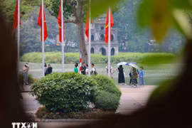 Không khí của Hà Nội ở mức trung bình. (Nguồn: TTXVN)