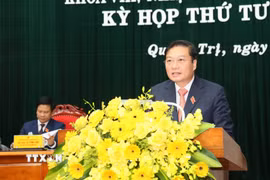 Chủ tịch Ủy ban Nhân dân tỉnh Quảng Trị Lê Hồng Vinh được điều động, bổ nhiệm giữ chức Thứ trưởng Bộ Xây dựng. (Ảnh: Tá Chuyên/TTXVN)