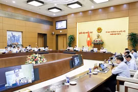 Chủ tịch Quốc hội Trần Thanh Mẫn phát biểu. (Ảnh: Doãn Tấn/TTXVN)