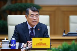 Thủ tướng Lê Minh Hưng tiếp bà Pauline Tamesis, Điều phối viên Thường trú Liên hợp quốc tại Việt Nam và Trưởng đại diện các tổ chức Liên hợp quốc tại Việt Nam. (Ảnh: Dương Giang/TTXVN)