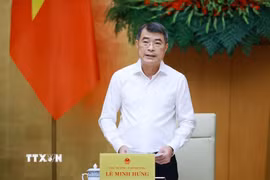 Thủ tướng Lê Minh Hưng chủ trì Phiên họp Chính phủ chuyên đề về xây dựng pháp luật (phiên thứ hai) tháng 8 năm 2026. (Ảnh: Dương Giang/TTXVN)