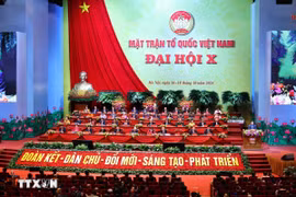 Phiên bế mạc Đại hội đại biểu toàn quốc Mặt trận Tổ quốc Việt Nam lần thứ 10. (Nguồn: TTXVN)