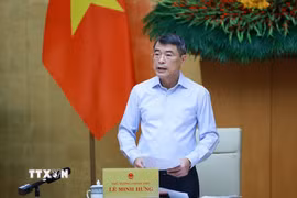 Thủ tướng Lê Minh Hưng chủ trì Phiên họp Chính phủ thường kỳ tháng 8 năm 2026. (Ảnh: Dương Giang/TTXVN)