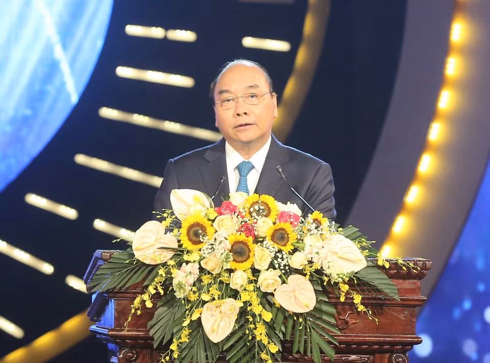 Thủ tướng Nguyễn Xuân Phúc phát biểu. (Ảnh: Doãn Tấn/TTXVN)