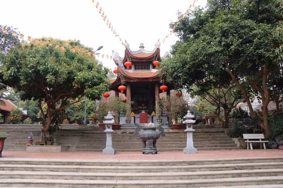 Chùa Lim không đón khách tham quan, lễ chùa. (Ảnh: Thái Hùng/TTXVN)