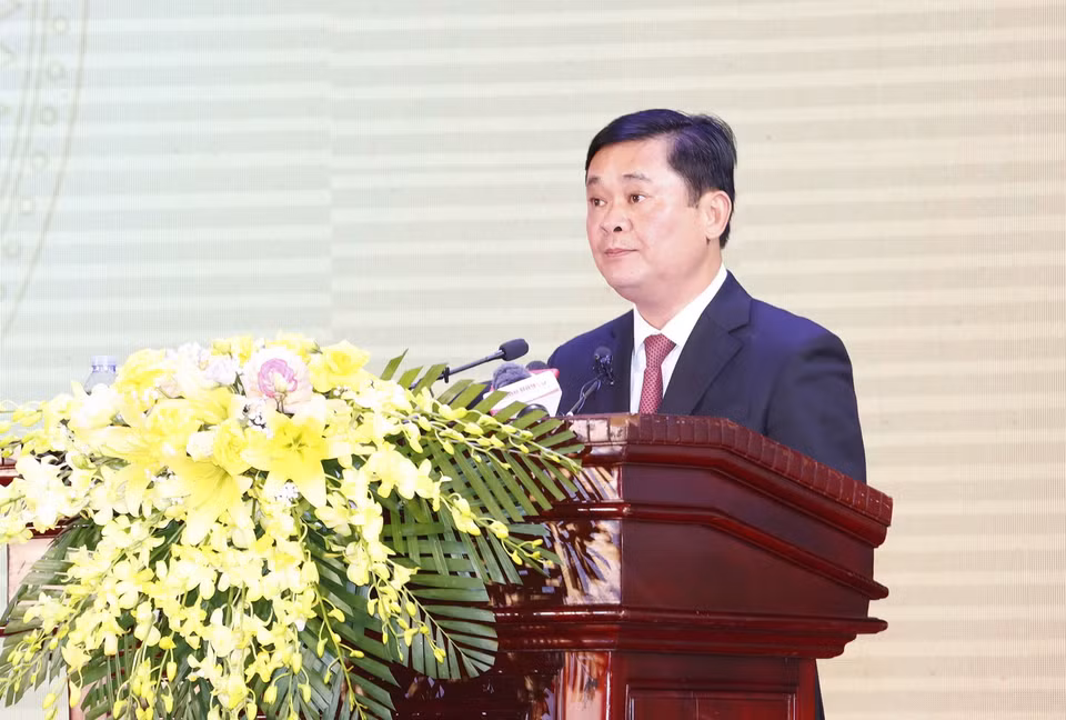 Bí thư Tỉnh ủy Nghệ An Thái Thanh Quý phát biểu. Ảnh: Doãn Tấn - TTXVN