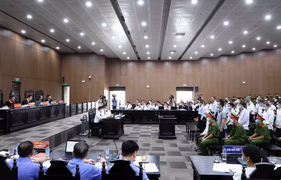 Quang cảnh Phiên tòa. (Ảnh: Phạm Kiên/TTXVN)