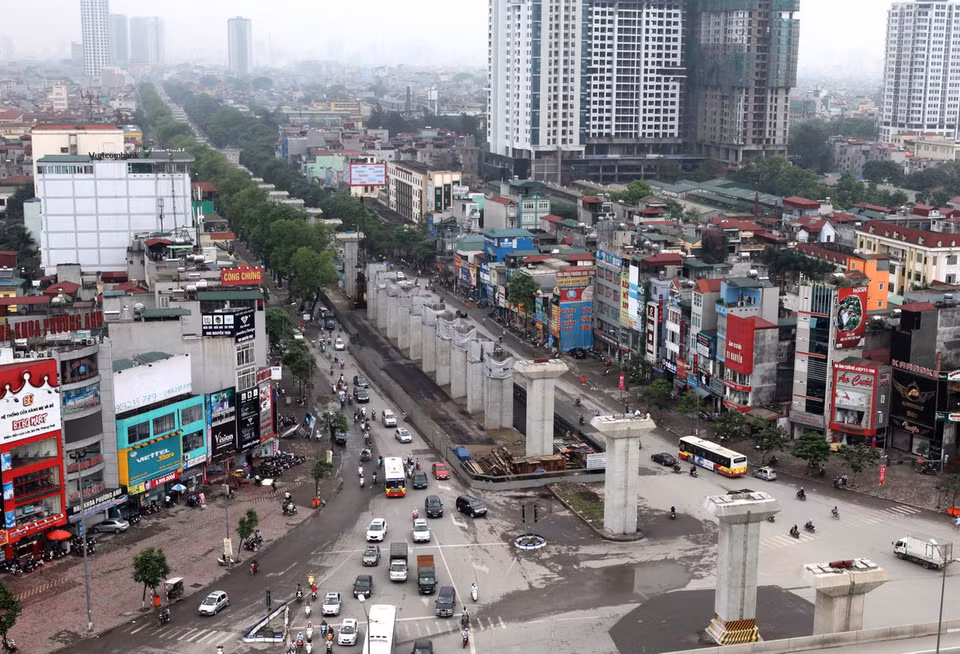 Khi hoàn thành, dự án sẽ giảm tải áp lực giao thông hướng Tây Nam của Thủ đô, tạo diện mạo mới cho hệ thống giao thông thành phố. (Ảnh: Thế Duyệt/TTXVN) 