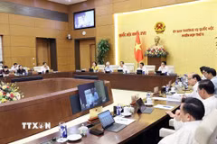 Phiên họp thứ 6 của Ủy ban Thường vụ Quốc hội xem xét, thông qua dự thảo Nghị quyết về Chương trình lập pháp năm 2027, chiều 21/9/2026. (Ảnh: Doãn Tấn/TTXVN)