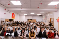 Năm học 2026-2027, Chương trình Tiếng Việt Vui ghi nhận sự phát triển mạnh mẽ về quy mô với 73 học sinh đăng ký theo học. (Ảnh: TTXVN phát)