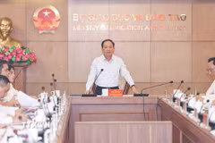 Đồng chí Trịnh Văn Quyết, Ủy viên Bộ Chính trị, Bí thư Trung ương Đảng, Trưởng Ban Tuyên giáo Trung ương, Trưởng Đoàn giám sát phát biểu. (Ảnh: Thanh Tùng/TTXVN)