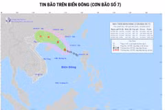 Đường đi của bão số 7. (Ảnh: nchmf)