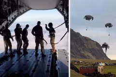 Quân đội Anh nhảy dù xuống đảo Tristan da Cunha để xử lý trường hợp nghi nhiễm virus Hanta. (Nguồn: The Guardian)
