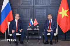 Tổng Bí thư, Chủ tịch nước Tô Lâm tiếp Chủ tịch Đảng Cộng sản Liên bang Nga Gennady Zyuganov. (Ảnh: Thống Nhất/TTXVN)