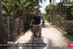 Một khung hình trong phóng sự “Việt Nam: Những bí mật của Đồng bằng sông Cửu Long” của Franceinfo. (Ảnh: TTXVN phát)