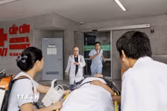 Thuyền viên người Nga được đưa về Bệnh viện FV Thành phố Hồ Chí Minh điều trị. (Ảnh: TTXVN phát)