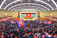 Toàn cảnh Đại hội lần thứ 9 của Liên đoàn Công đoàn Triều Tiên tại Bình Nhưỡng. (Nguồn: KCNA)