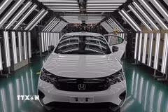 Sản phẩm ôtô xuất xưởng tại nhà máy Honda Phúc Yên, Phú Thọ. (Ảnh: Trần Việt/TTXVN)