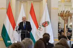 Ông Tamas Sulyok phát biểu tại một sự kiện ở Budapest. (Ảnh: THX/TTXVN phát)