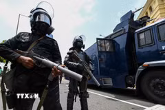 Cảnh sát Sri Lanka. (Ảnh: AFP/TTXVN)