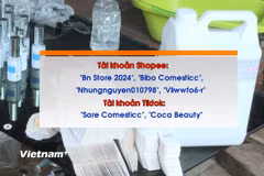 Hơn 100.000 đơn hàng mỹ phẩm giả đã được bán qua các tài khoản này trên Shopee và TiKToK.