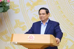 Thủ tướng Phạm Minh Chính chủ trì phiên họp. (Ảnh: Dương Giang/TTXVN)