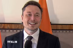 Tỷ phú Elon Musk. (Ảnh: ANI/TTXVN)