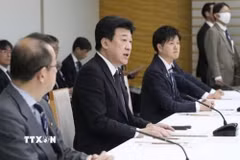 Chánh Văn phòng Nội các Nhật Bản Minoru Kihara phát biểu tại cuộc họp ở thủ đô Tokyo, ngày 13/1/2026. (Ảnh: Kyodo/TTXVN)