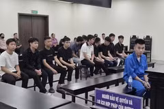 Trần Huy Hoàng và đồng phạm bị đưa ra xét xử tại phiên tòa.