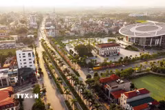 Một góc thị trấn ở huyện Đông Anh, Hà Nội. (Ảnh: Vũ Sinh/TTXVN