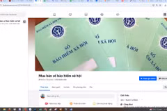 Một tài khoản Facebook công khai về mua bán sổ BHXH. (Ảnh chụp màn hình)