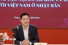 Đại sứ Phạm Quang Hiệu nhấn mạnh vai trò của các KOL trong kết nối cộng đồng và xây dựng cầu nối hữu nghị Việt Nam-Nhật Bản. (Ảnh: Bùi Hà/TTXVN)