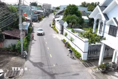Đường giao thông nông thôn ở xã Tuy Phước Bắc, tỉnh Gia Lai (mới), xã Tuy Phước Bắc là 1 trong 3 xã đạt chuẩn Nông thôn mới nâng cao sau hợp nhất. (Ảnh: Vũ Sinh/TTXVN)